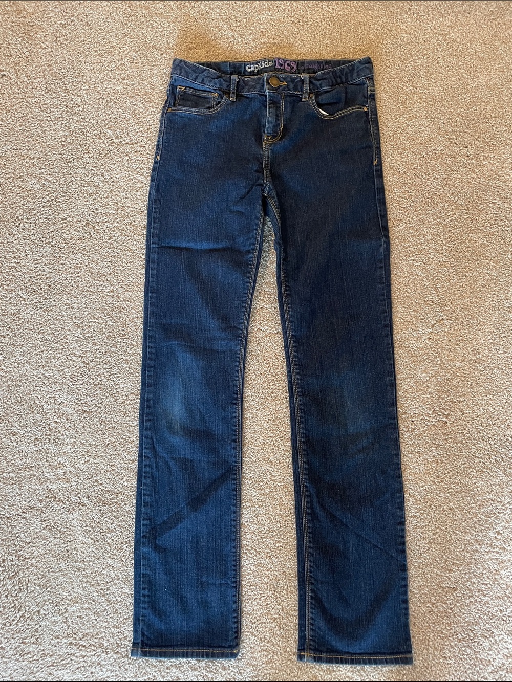 GAPkids girls size 8 regular Dark Blue Straight Leg Jeans